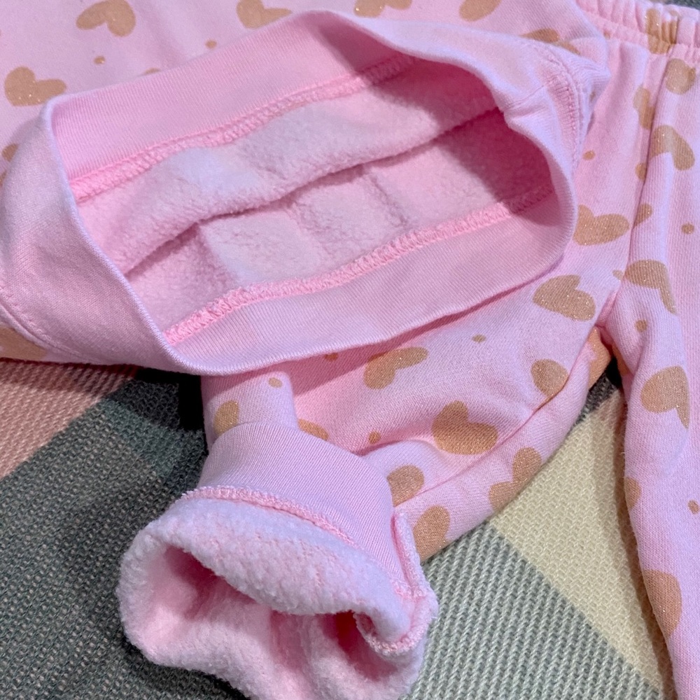 🎉HP🎉 💗Pink & Gold Hearts Matching Shirt & Pants - Picture 4 of 5